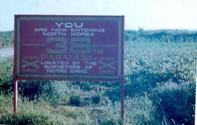 38th Parallel Sign image. Click for full size.