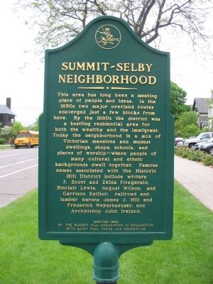 Summit–Selby Neighborhood Marker image. Click for full size.