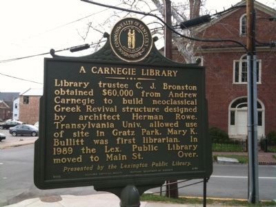 A Carnegie Library marker image. Click for full size.