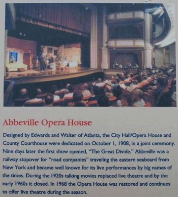 Abbeville Square Marker -<br>Opera House image. Click for full size.
