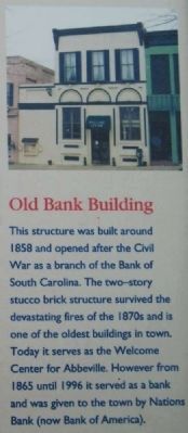 Abbeville Square Marker -<br>Old Bank Building image. Click for full size.