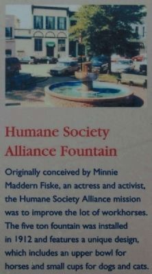 Abbeville Square Marker -<br>Humane Society Alliance Fountain image. Click for full size.