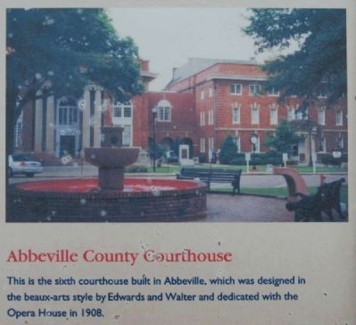 Abbeville Square Marker -<br>Abbeville County Courthouse image. Click for full size.
