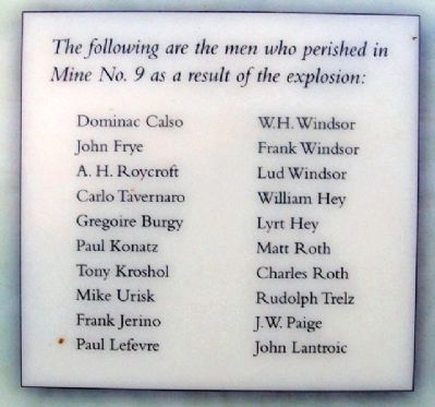 Miners' Names on Marker image. Click for full size.