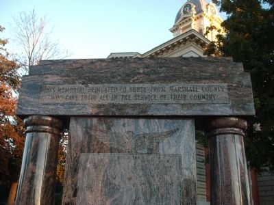Top Front - - Honor Roll - Marshall County Indiana Marker image. Click for full size.