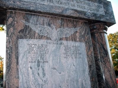 Names - Obverse Side - - Honor Roll - Marshall County Indiana Marker image. Click for full size.