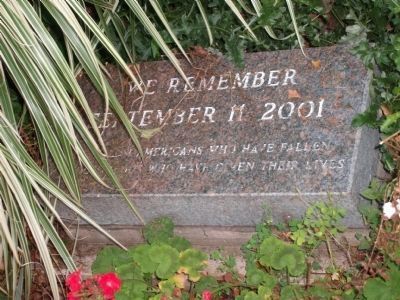 Marshall County's 9-11 Memorial - - At (front) Base of Statue of Liberty image. Click for full size.
