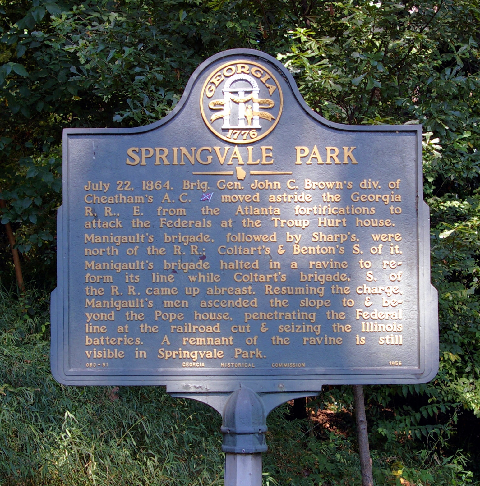 Springvale Park Marker