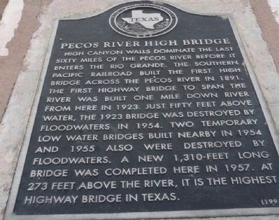 Pecos River High Bridge Marker image. Click for full size.