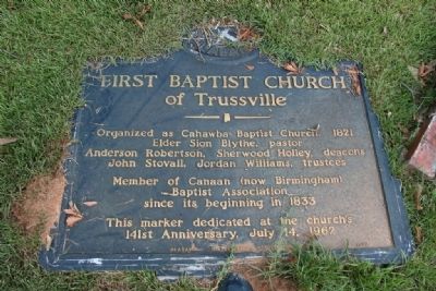 First Baptist Church of Trussville Marker image. Click for full size.