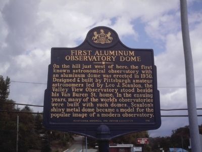 First Aluminum Observatory Dome Marker image. Click for full size.