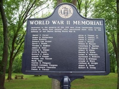 World War II Memorial Marker (Side 4 )P-Y image. Click for full size.