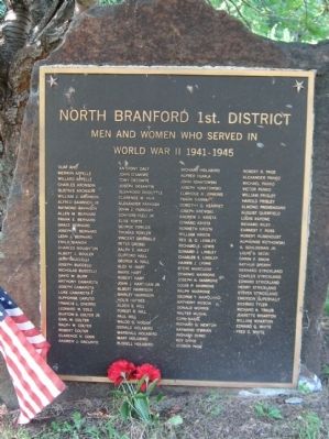 North Branford World War II Monument image. Click for full size.
