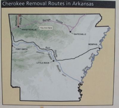 Cherokee Removal Routes in Arkansas image. Click for full size.