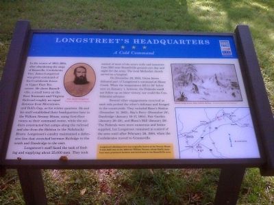 Longstreet's Headquarters Civil War Trails Marker image. Click for full size.