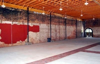 A.M. Hill and Sons Livery Stable -<br>Exposed Brick Along Southwest Wall image. Click for full size.