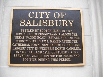 City of Salisbury Marker image. Click for full size.