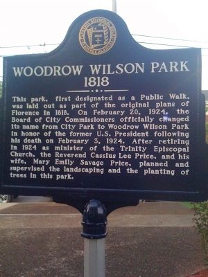 Woodrow Wilson Park Marker image. Click for full size.