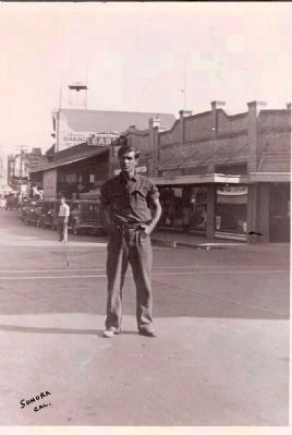 Joseph Palermo Posing on Washington Street (The Main Street of Sonora) image. Click for full size.