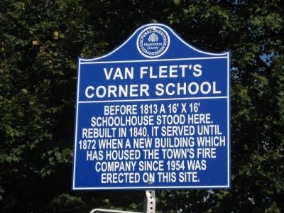 Van Fleet's Corner School Marker. Click for full size. Van Fleet's Corner School Marker image. Click for full size.
