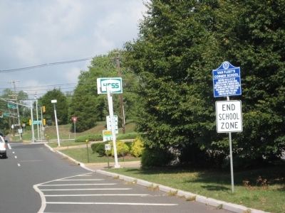 Van Fleet's Corner School Marker. Click for full size. Van Fleet's Corner School Marker image. Click for full size.