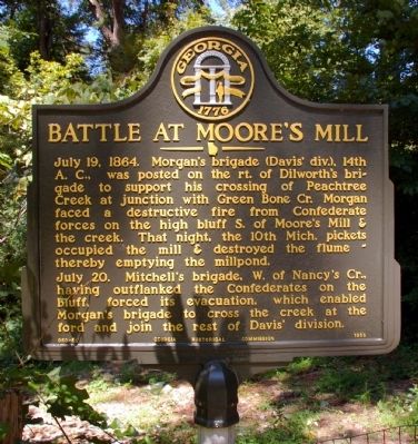 Battle at Moore’s Mill Marker image. Click for full size.