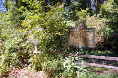 Battle at Moore’s Mill Marker. Click for full size. Battle at Moore’s Mill Marker image. Click for full size.