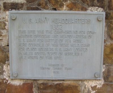 U.S. Army Headquarters 1862 Marker image. Click for full size.