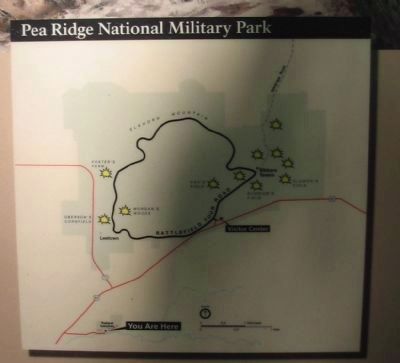 Pea Ridge National Military Park Map image. Click for full size.