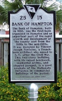 Bank of Hampton Marker image. Click for full size.