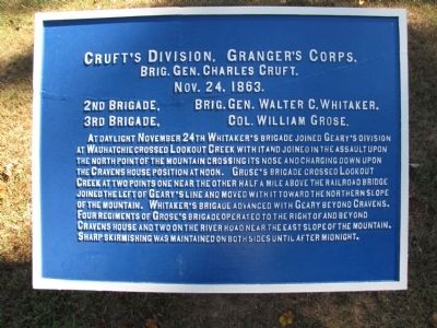 Cruft's Division, Granger's Corps Marker. Click for full size. Cruft's Division, Granger's Corps Marker image. Click for full size.