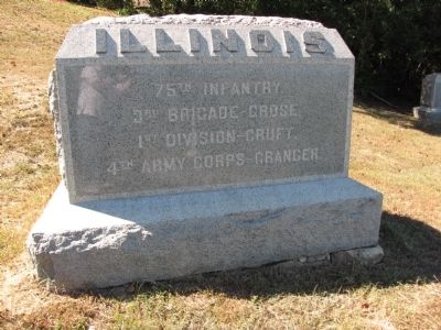 Illinois 75th Infantry Marker image. Click for full size.