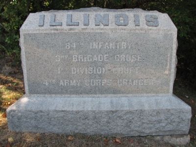 Illinois 84th Infantry Marker image. Click for full size.