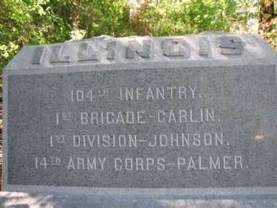 Illinois 104th Infantry Marker image. Click for full size.