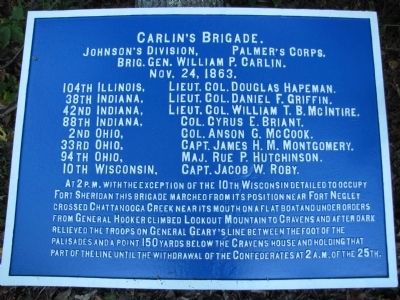 Carlin's Brigade Marker image. Click for full size.
