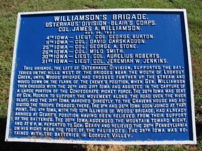 Williamson's Brigade Marker. Click for full size. Williamson's Brigade Marker image. Click for full size.
