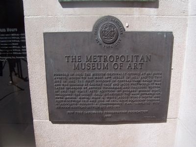 Metropolitan Mueum of Art Marker image. Click for full size.