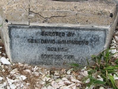 Marker at the Base of a Flagpole. Click for full size. Marker at the Base of a Flagpole image. Click for full size.