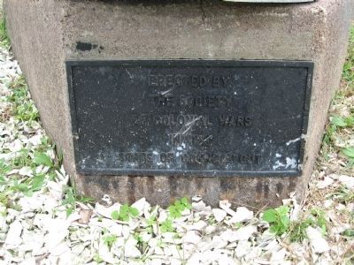 Marker at the Base of a Flagpole. Click for full size. Marker at the Base of a Flagpole image. Click for full size.