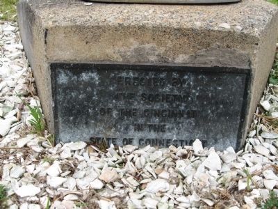 Marker at the Base of a Flagpole. Click for full size. Marker at the Base of a Flagpole image. Click for full size.