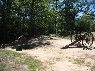 Marker and Cannon in the Remains of Fort McCook. Click for full size. Marker and Cannon in the Remains of Fort McCook image. Click for full size.