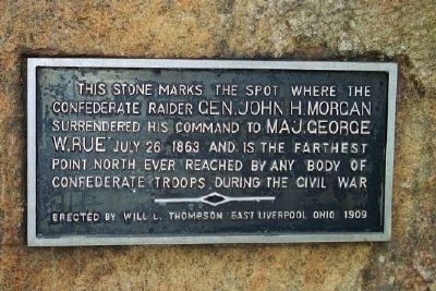 Morgan's Surrender Marker. Click for full size. Morgan's Surrender Marker image. Click for full size.