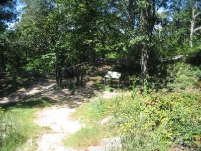 Marker, Parrott Rifle, and Remains of Fort Lyon. Click for full size. Marker, Parrott Rifle, and Remains of Fort Lyon image. Click for full size.