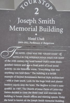 Joseph Smith Memorial Building Marker image. Click for full size.