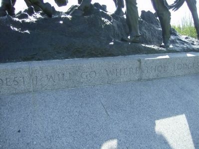 Close-up of some of the inscription on the Pioneer Mother Monument image. Click for full size.