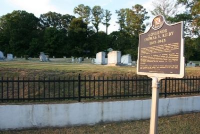 Governor Thomas E. Kilby Marker at Highland Cemetery image. Click for full size.