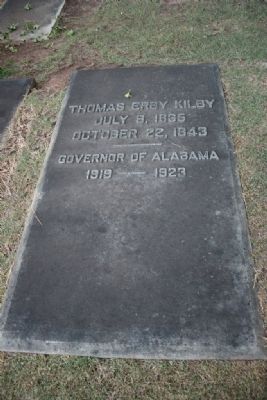 Governor Thomas E. Kilby Grave Site image. Click for full size.