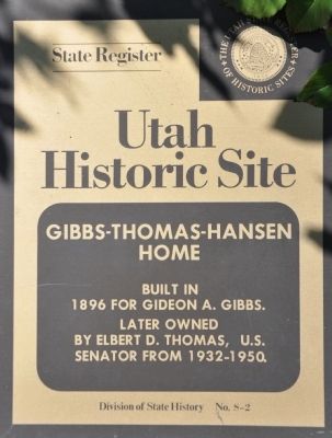Gibbs-Thomas-Hansen Home Marker image. Click for full size.