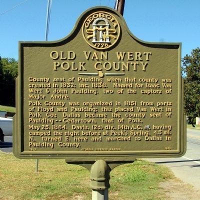 Old Van Wert Polk County Marker image. Click for full size.