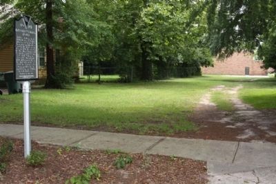 Matthew J. Perry House Marker, and lot where house once stood. Click for full size. Matthew J. Perry House Marker, and lot where house once stood image. Click for full size.